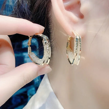 Pendientes Hollow Net Crystal Hanging Earrings