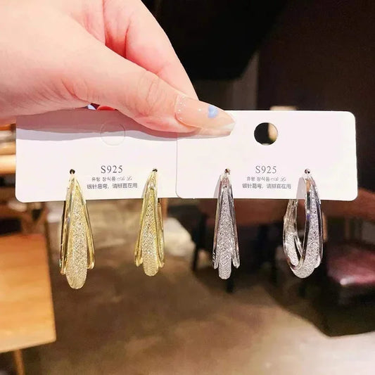 Pendientes Hollow Net Crystal Hanging Earrings