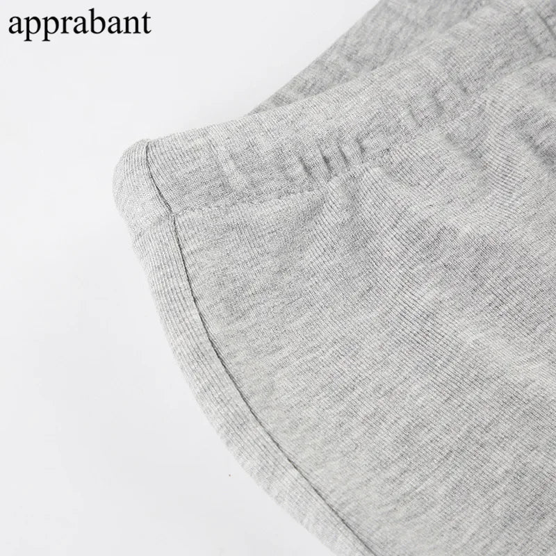 Drawstring High Waist Trousers Set