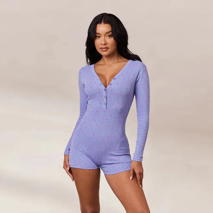 V Neck Button Half Cardigan High Waist Straight Pants