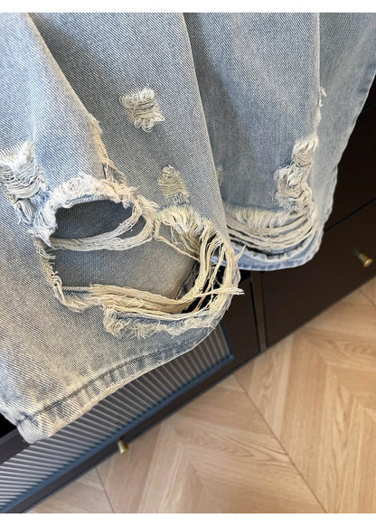 Vintage Ripped Patchwork Jeans