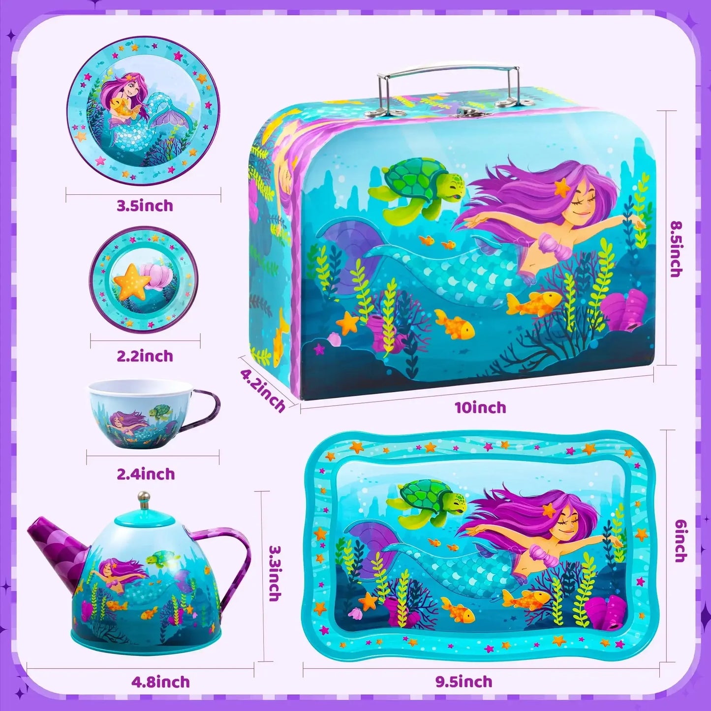 Kid Tea Set Mermaid Tea Party Set