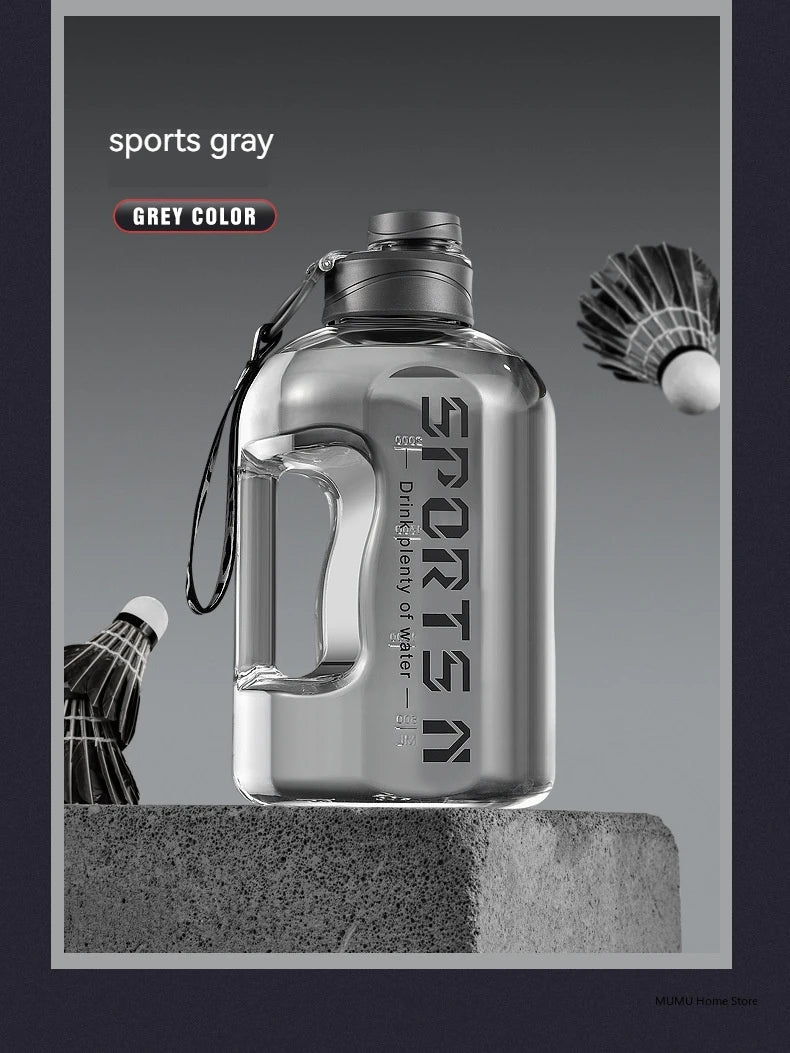 1.7L/2.7L/4L/5L Large Capacity Sports Water Bottle – Gym, Camping & Fitness Hydration Jug