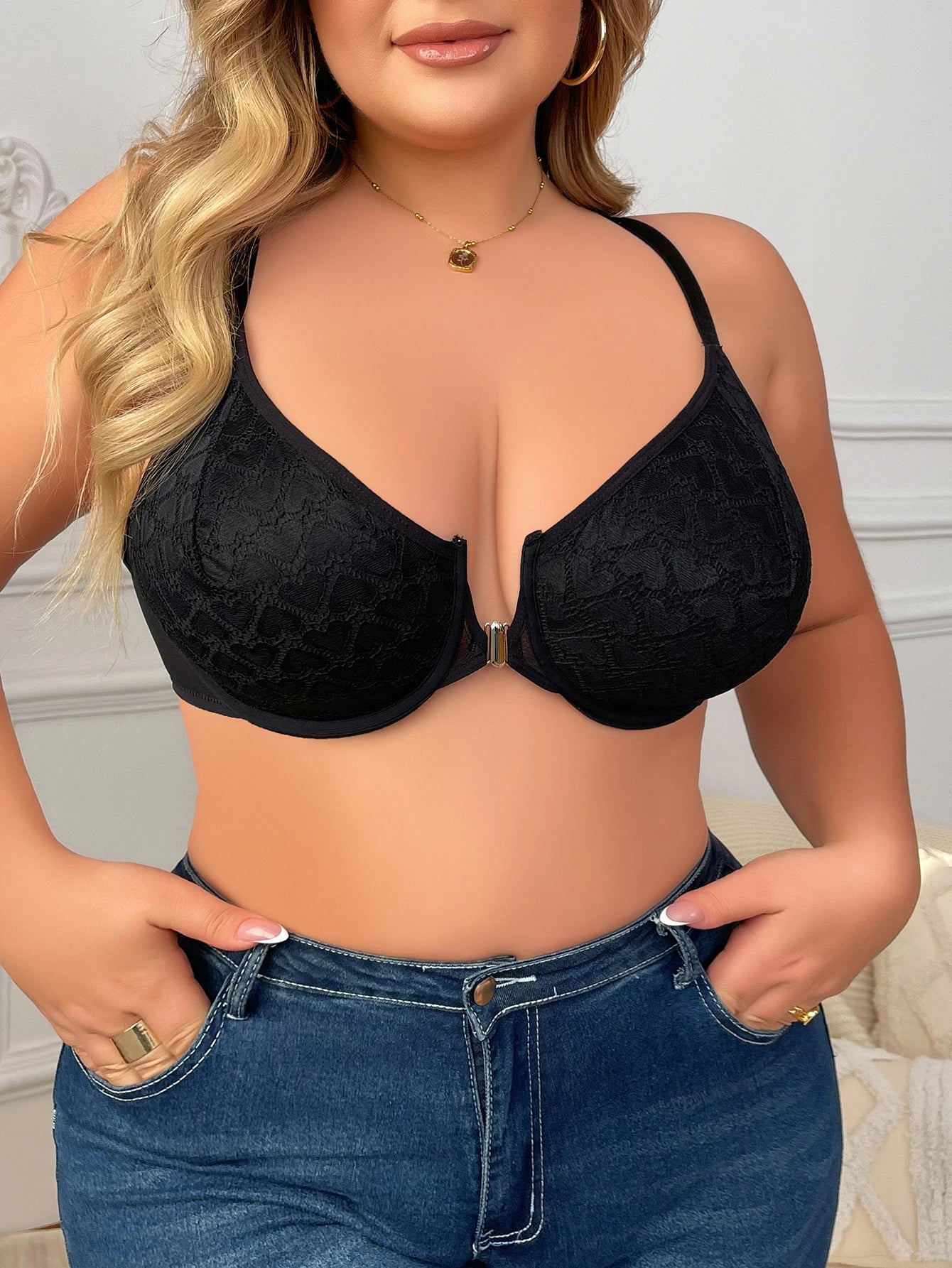 Women's Plus Size Underwear Front Button