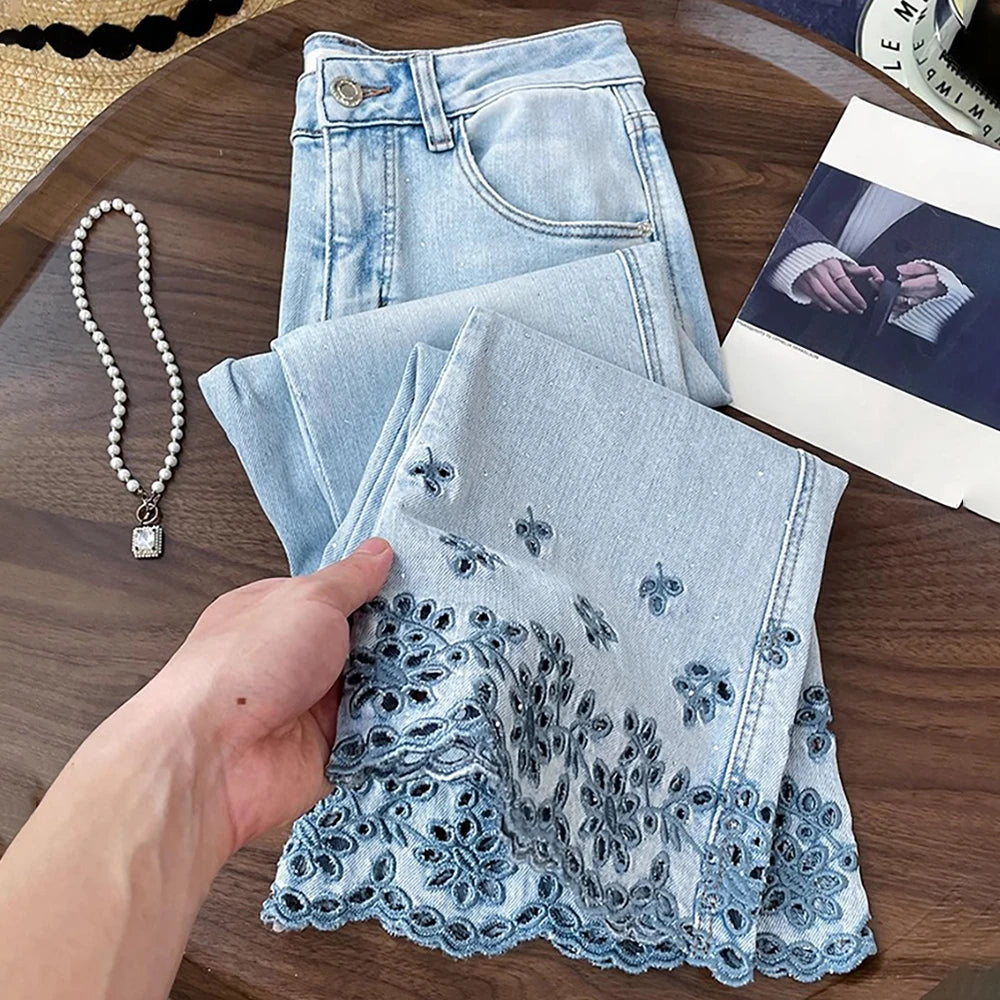 Diamonds Rivet Jeans