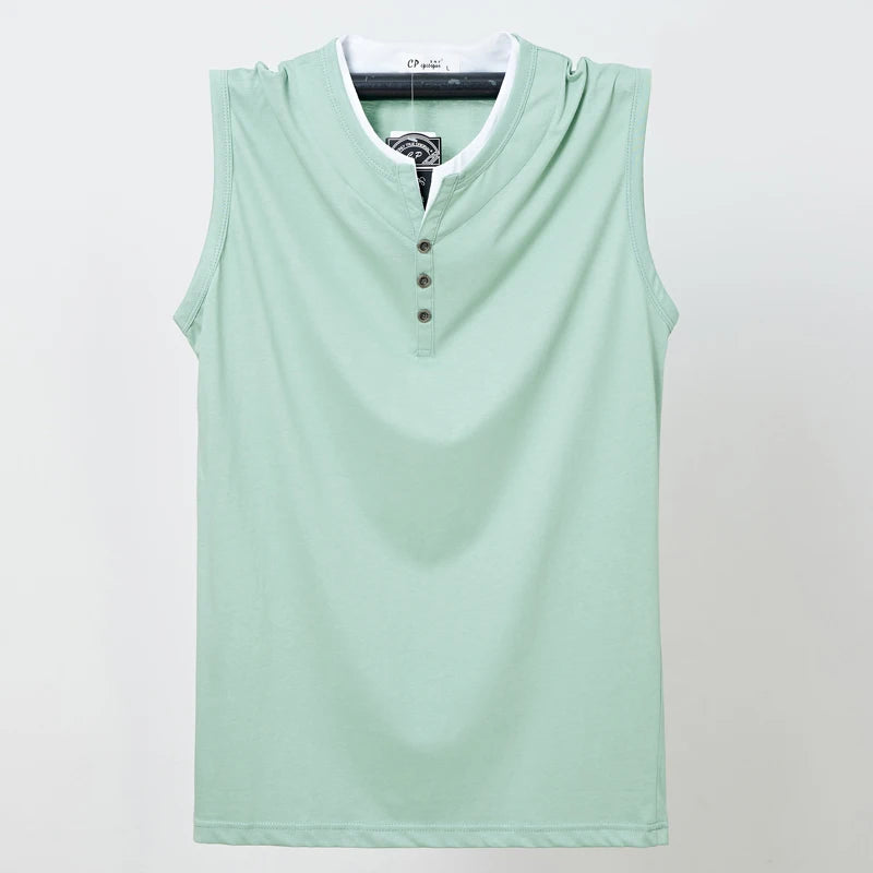 Mens Sleeveless Cotton Tank Top