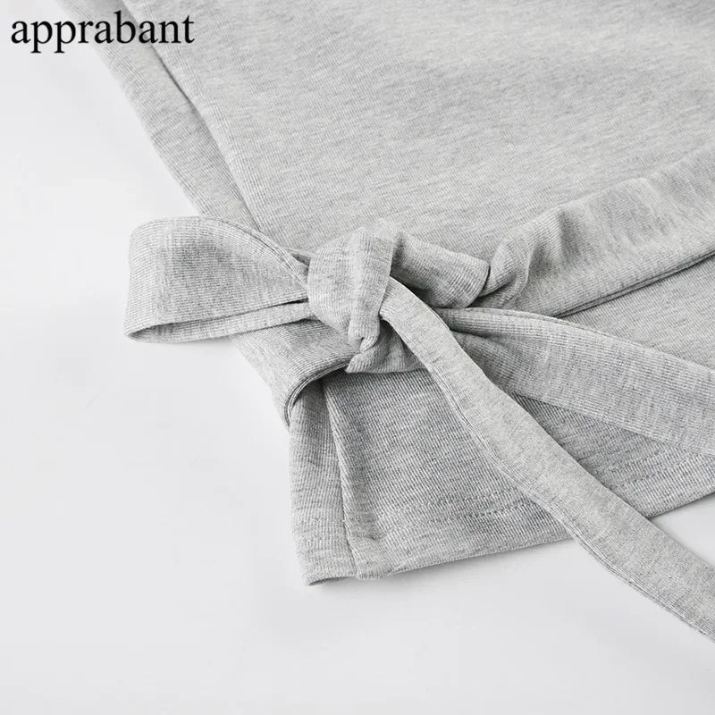 Drawstring High Waist Trousers Set