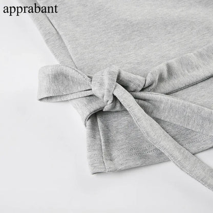 Drawstring High Waist Trousers Set