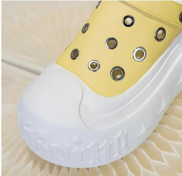Fujin 9cm Synthetic Microfiber Leather Chunky Sneakers