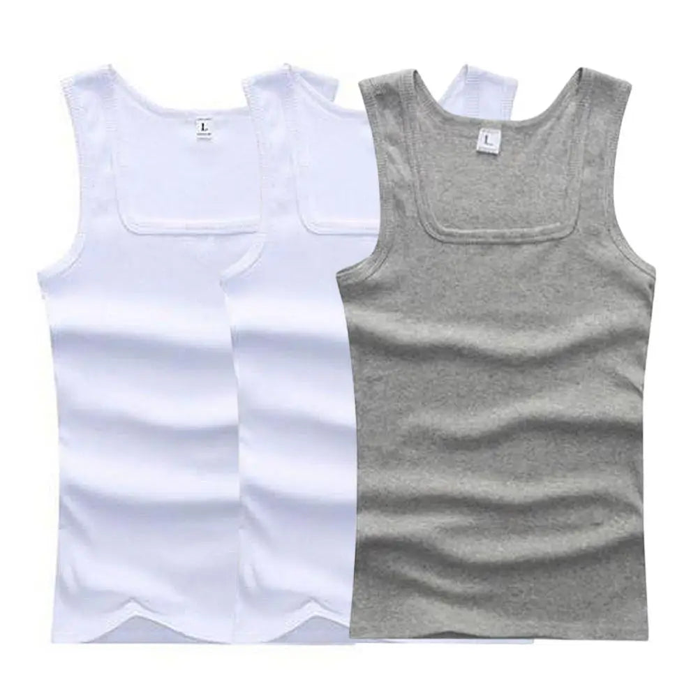 3pcs/lot Cotton Mens Tank Tops Sleeveless