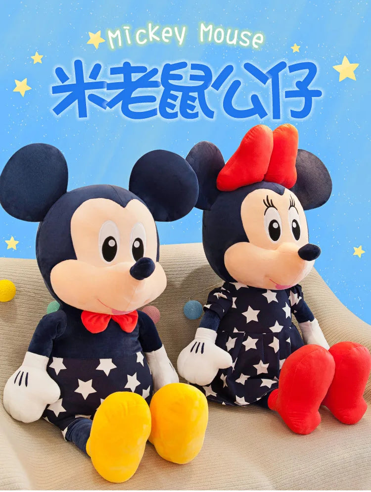 Disney Mickey & Minnie Plush Dolls – 35/45cm Soft Star Pillow Toys | Stuffed Cushion Gift for Kids, Girls & Birthdays