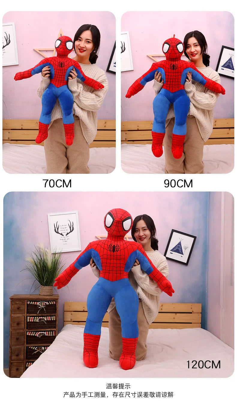 70cm Giant Size Plushier Dolls Boy's Spider Man Plush Doll Toy Pillow Stuffed Pillow Children's Birthday Gift Sleeping Doll