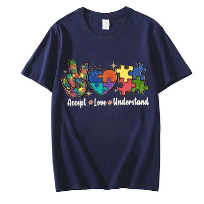 Accept Love and Understand T-shirt Autism Awareness T Shirts