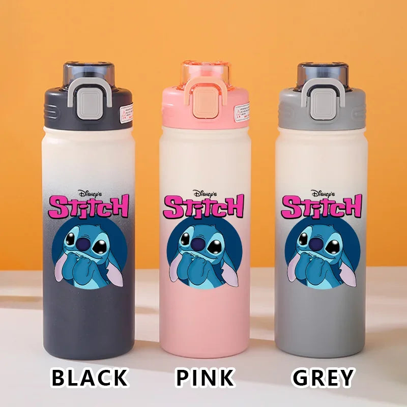 Disney Lilo Stitch Gradient Thermos Cup Outdoor Sports Fitness Portable Leak-proof Camping Cartoon Animation Cycling Kettle Gift