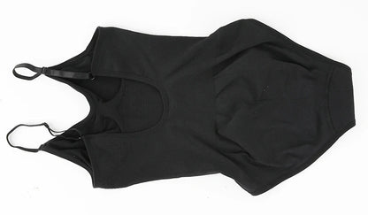 Low Back Bodysuit Shapewear for Women – Seamless Tummy Control Push-Up Body Shaper with Open Crotch & Adjustable Straps