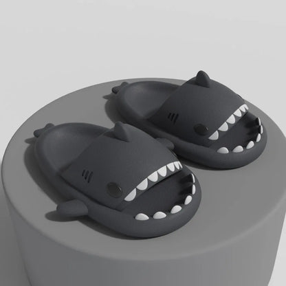 Shark Cartoon EVA Slippers for Kids & Adults – Soft Non-Slip Flip Flops for Summer