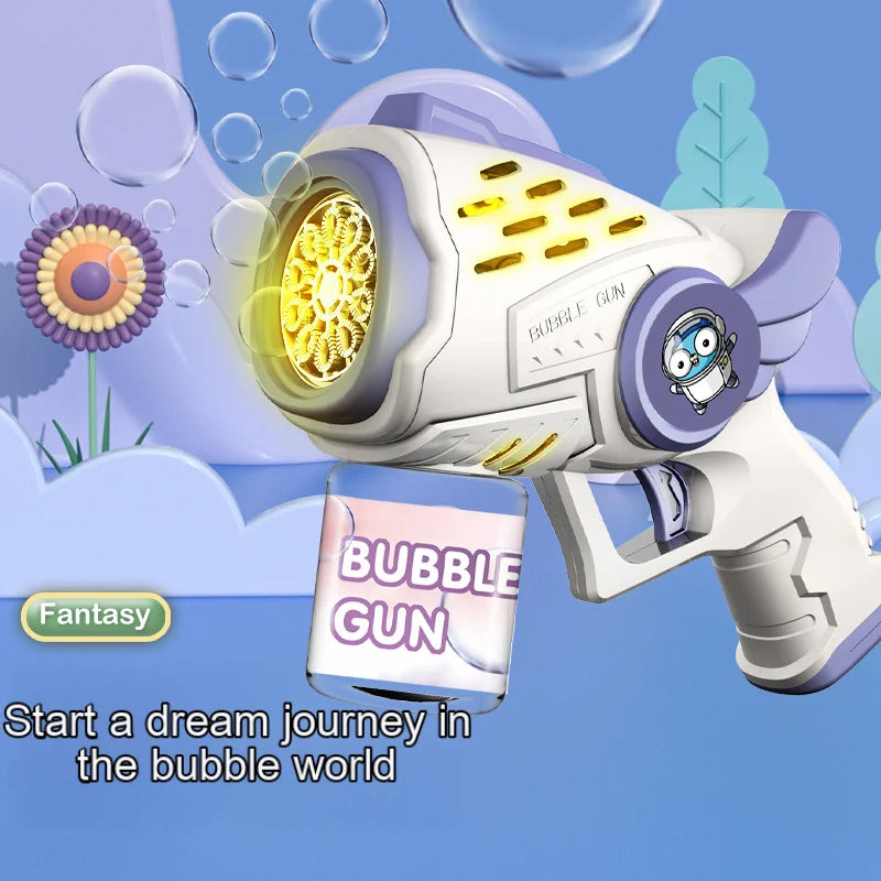 Bubble Machine Gun Automatic Blower with Led Lights