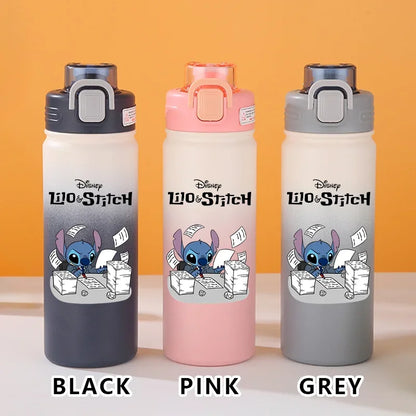 Disney Lilo Stitch Gradient Thermos Cup Outdoor Sports Fitness Portable Leak-proof Camping Cartoon Animation Cycling Kettle Gift