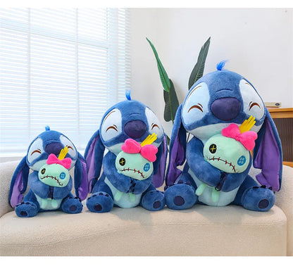 45cm Disney's New Heart Hugging Stitch Cartoon Plush Toy Stitch Soft Stuffed Plushies Toy Dolls Cloth Doll Gifts to Friends