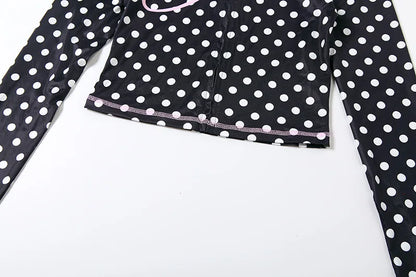 Polka Dot Letter Print 2 Piece Set