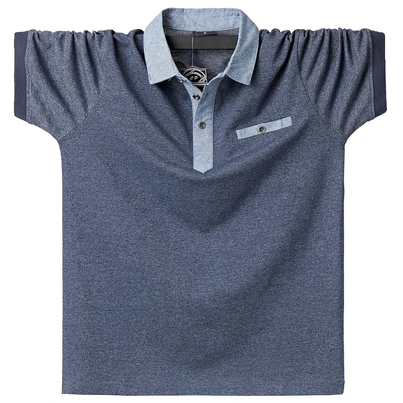 Men Solid Pocket Short Sleeve