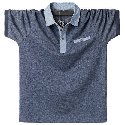Men Solid Pocket Short Sleeve