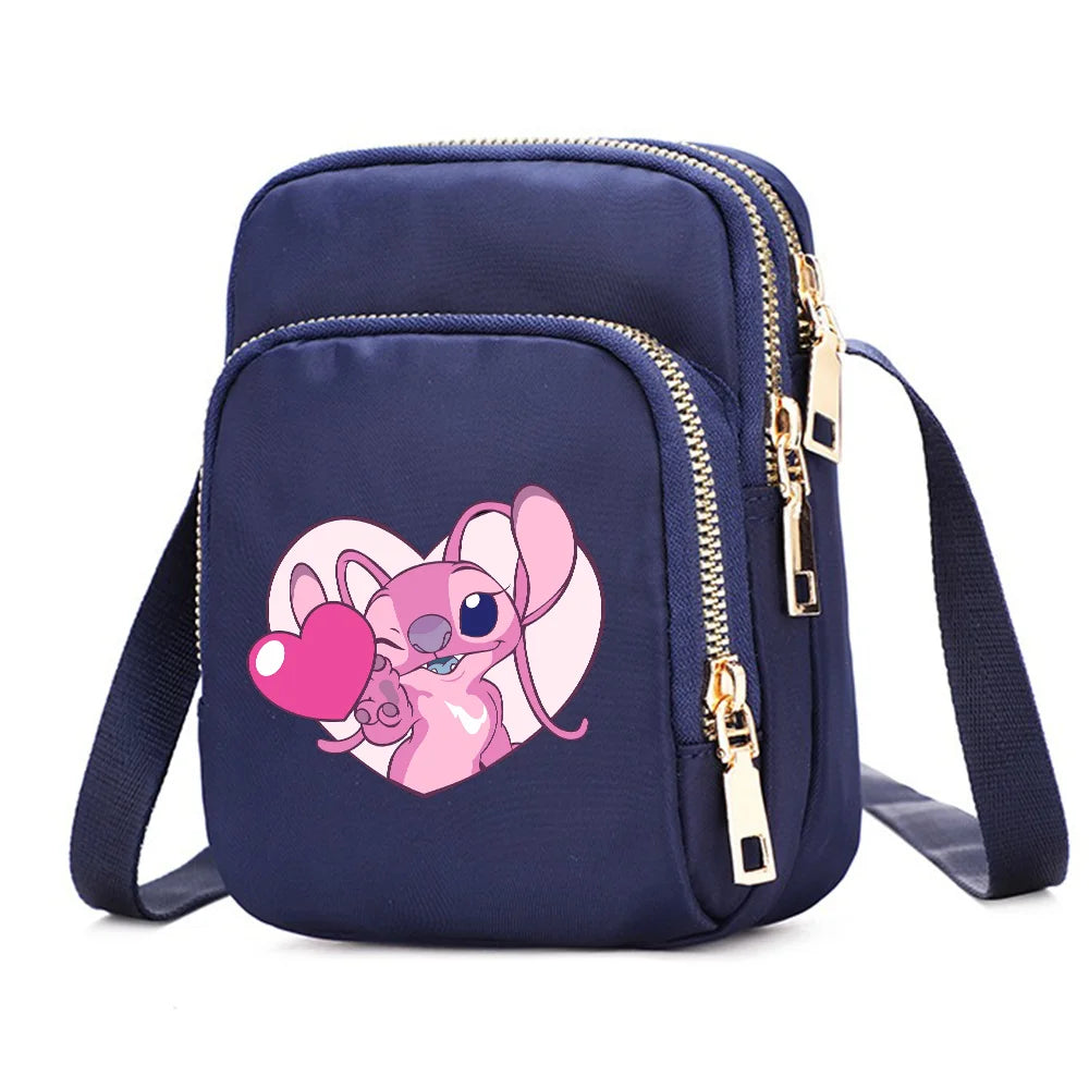 Women Shoulder Bags Lilo Stitch Cell Phone Purse Crossbody