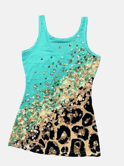 Plus Size 1XL-8XL Women's Leopard Print