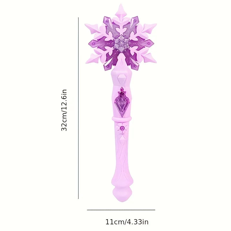 Hot Selling Anime Ice Princess Elsa Light Music Magic Dream Snow Wand Makeup Toy Girl Birthday Christmas Gift