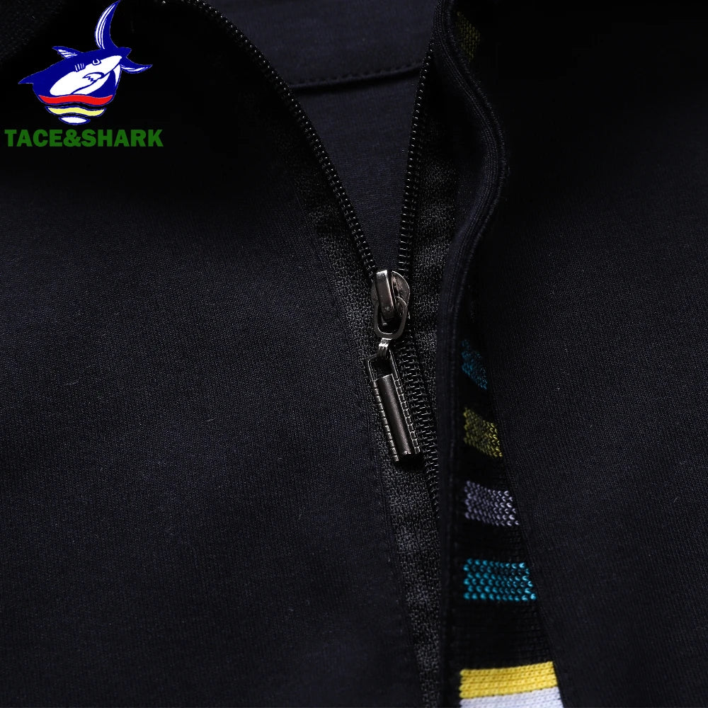 Men‘s Embroidery Solid Color Long Sleeve Polo Shirt