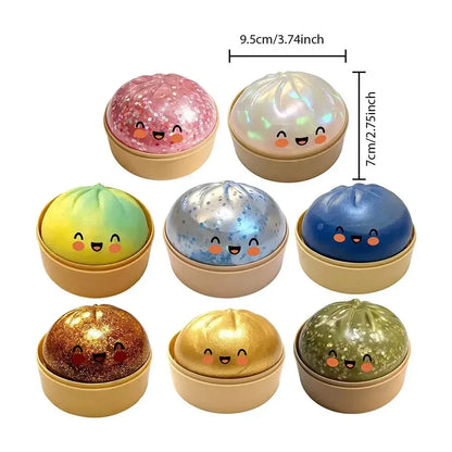 1pcs Party Time Realistic Steamed Bun Squeeze Toy