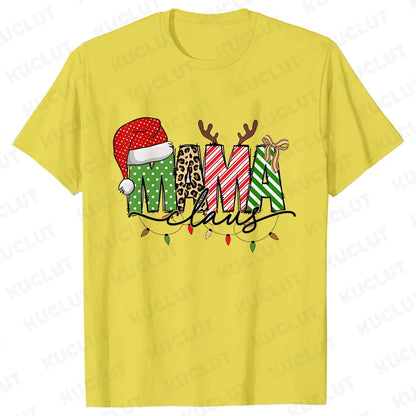 Mama Claus T-shirts Christmas Mama Tshirts Mother T-shirts