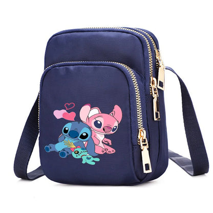 Women Shoulder Bags Lilo Stitch Cell Phone Purse Crossbody