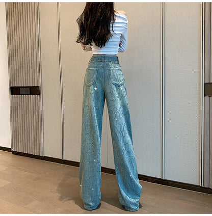 Hot Stamping Diamond Jeans