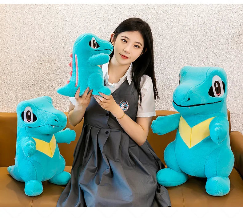 45cm Pokemon Small Saw Alligator Plush Toy Cute Cartoon Soft Stuffed Animal Pokemon Crocodile Doll Children's Doll Birthday Gift