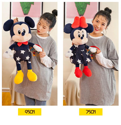 Disney Mickey & Minnie Plush Dolls – 35/45cm Soft Star Pillow Toys | Stuffed Cushion Gift for Kids, Girls & Birthdays