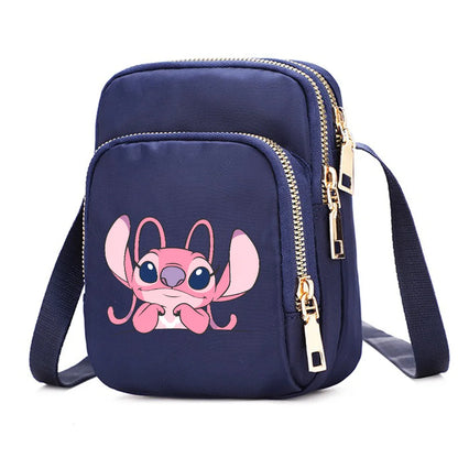 Women Shoulder Bags Lilo Stitch Cell Phone Purse Crossbody