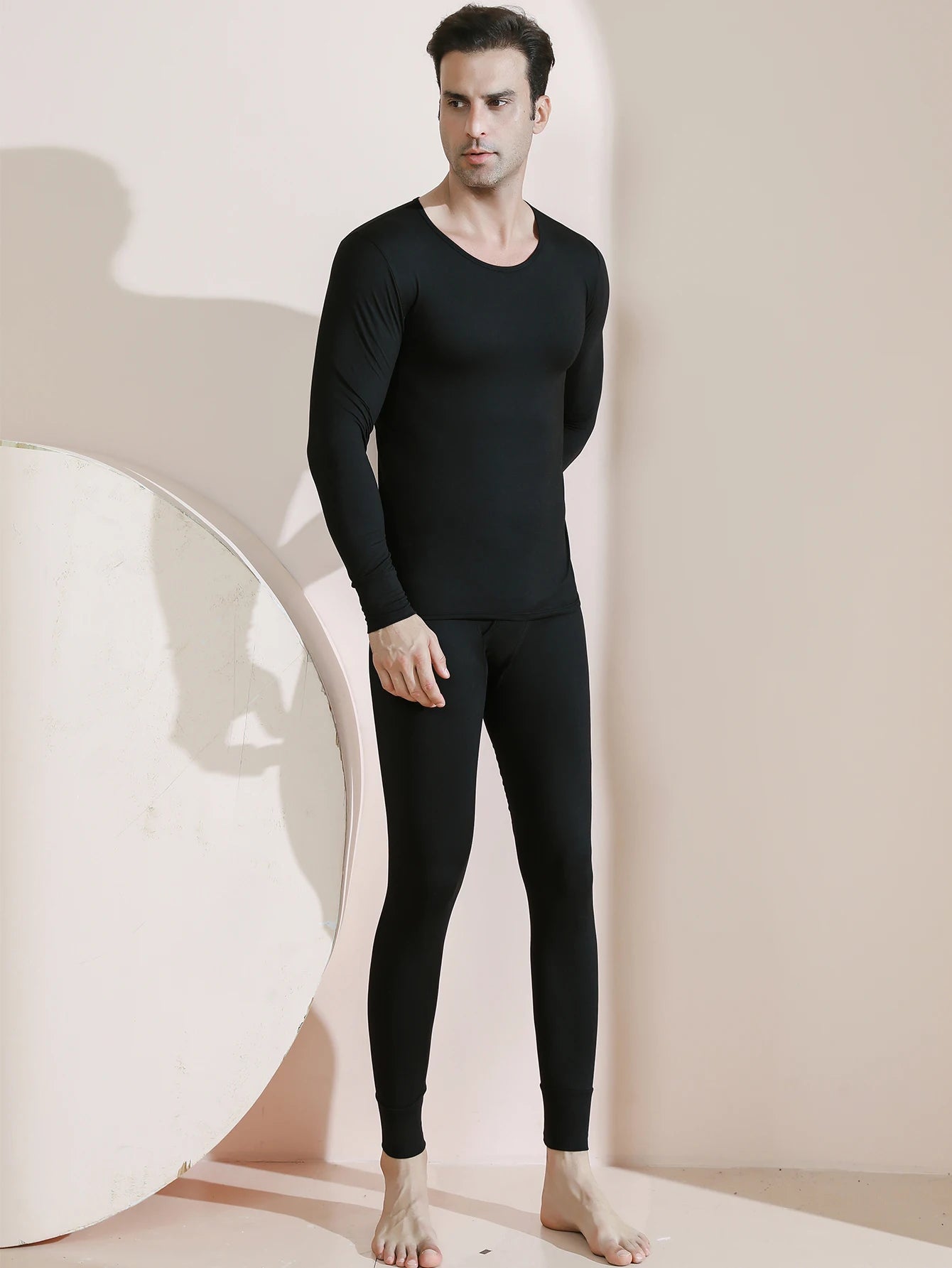 Men’s Premium Thermal Underwear Set – Ultra-Soft Fleece Lined Long Johns | 2-Piece Base Layer for Cold Weather & Outdoor Sports