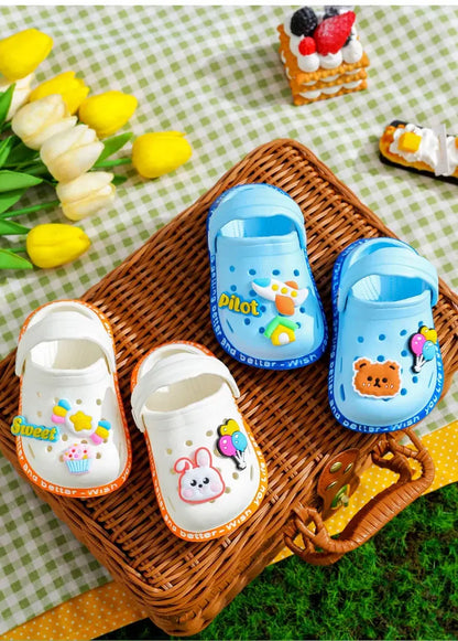 Cartoon Hole Sandals for Kids – Soft EVA Summer Slippers for Boys & Girls