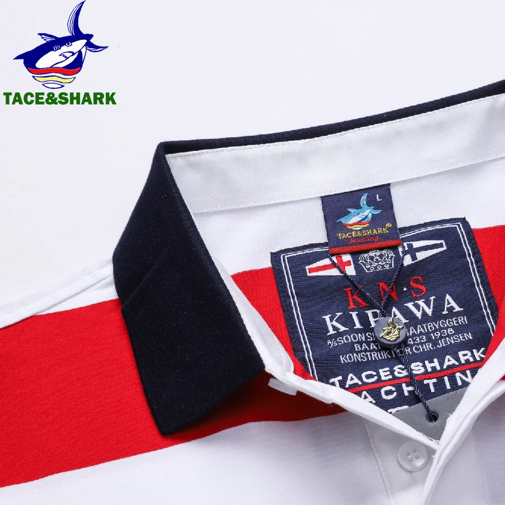 TACE&SHARK Straight Men's Striped Polos