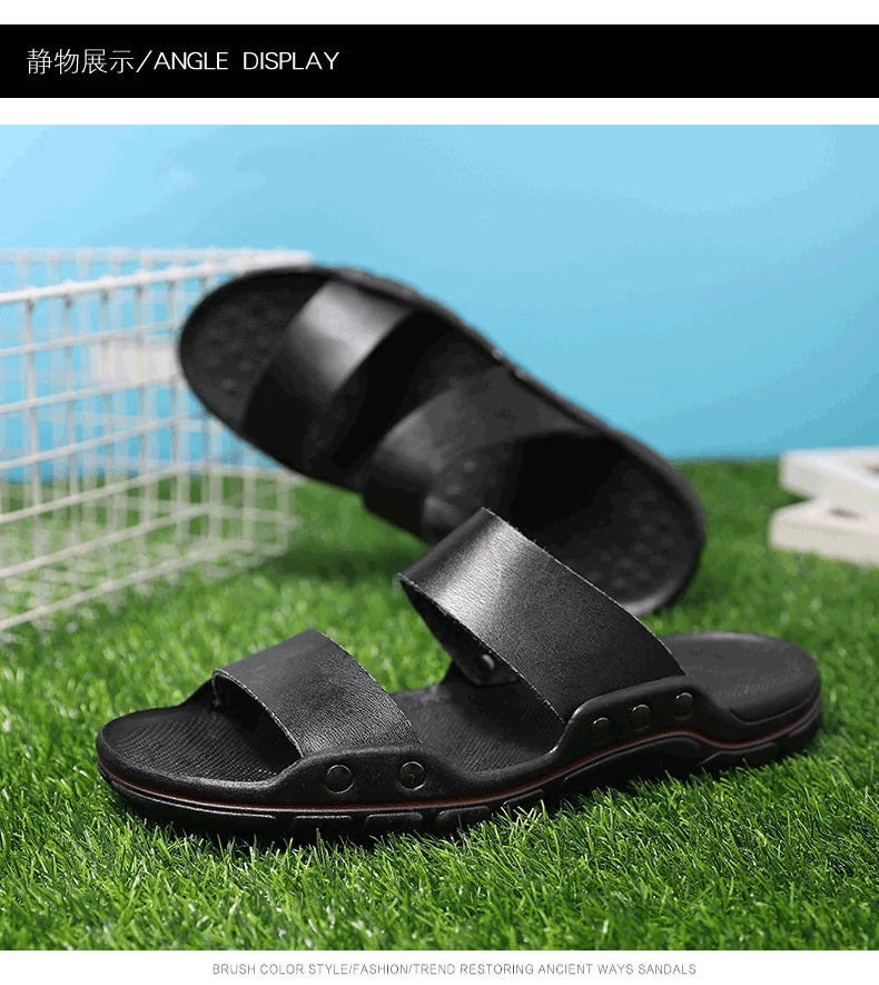 Men plus size 48 solid color summer light casual sandals