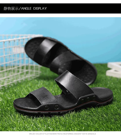 Men plus size 48 solid color summer light casual sandals