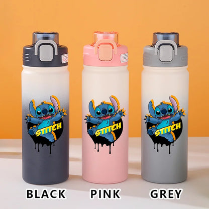 Disney Lilo Stitch Gradient Thermos Cup Outdoor Sports Fitness Portable Leak-proof Camping Cartoon Animation Cycling Kettle Gift
