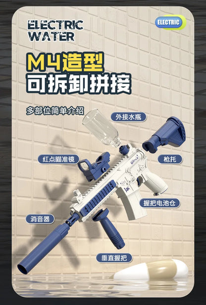 M416 With lighting Water Gun Electric Pistol Shooting Toy Full Automatic