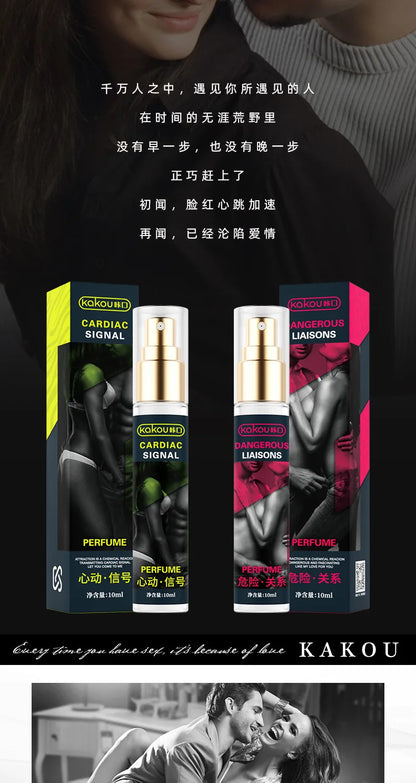 3pcs KAKOU Upgraded CARDIAC SIGNAL DANGEROUS LIAISONS Erotic REFRESH Pheromone Perfume Roller Ball Fragrance Spray for Men Women