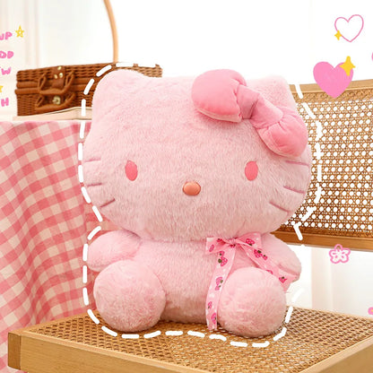 28-35cm Sanrio Hello Kitty Cat Plush Toys Cartoon KT Cat Plush Doll Soft Stuffed Kawaii Anime Pillow Birthday Gift For Kids Girl