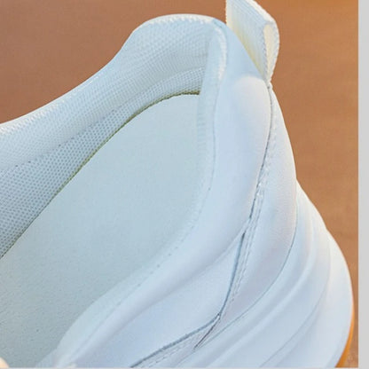 Fujin 8cm Heel Sneakers Genuine Leather White