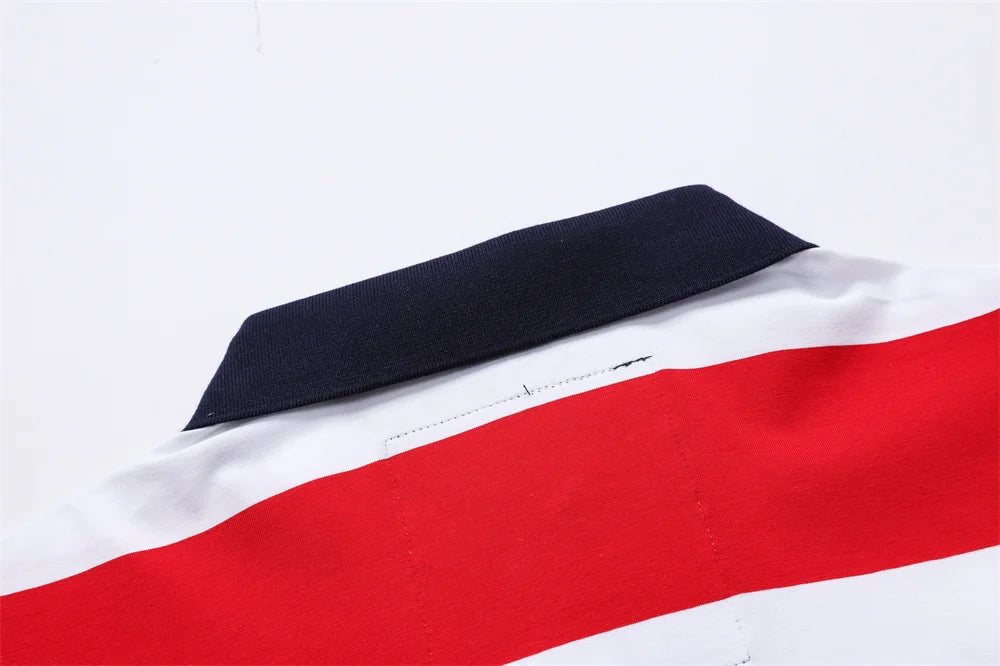 TACE&SHARK Straight Men's Striped Polos