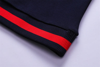 Men‘s Shark Embroidery Long Sleeve Polo Shirt
