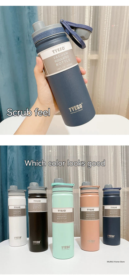 Tyeso 530/750ML Thermos Bottle Stainless Steel Vacuum Flask Travel Cup Insulated Water Bottle Sport Thermal Mug Hot & Cold Mug